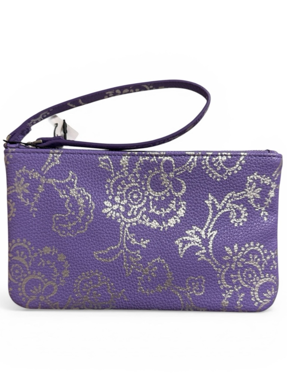 Vera Bradley Purple and Silver Wristlet NWT